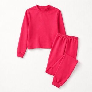Vibrant Pink Long Sleeve Top and Pants Set